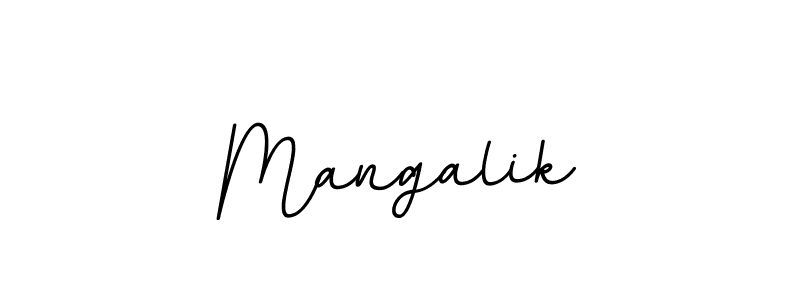 How to make Mangalik name signature. Use BallpointsItalic-DORy9 style for creating short signs online. This is the latest handwritten sign. Mangalik signature style 11 images and pictures png
