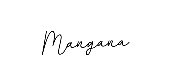 How to make Mangana name signature. Use BallpointsItalic-DORy9 style for creating short signs online. This is the latest handwritten sign. Mangana signature style 11 images and pictures png