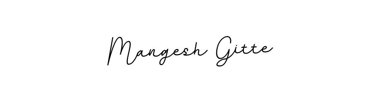 Make a beautiful signature design for name Mangesh Gitte. With this signature (BallpointsItalic-DORy9) style, you can create a handwritten signature for free. Mangesh Gitte signature style 11 images and pictures png