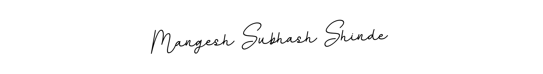 How to make Mangesh Subhash Shinde name signature. Use BallpointsItalic-DORy9 style for creating short signs online. This is the latest handwritten sign. Mangesh Subhash Shinde signature style 11 images and pictures png
