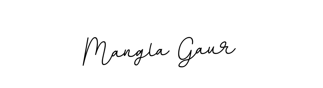 Make a beautiful signature design for name Mangla Gaur. With this signature (BallpointsItalic-DORy9) style, you can create a handwritten signature for free. Mangla Gaur signature style 11 images and pictures png