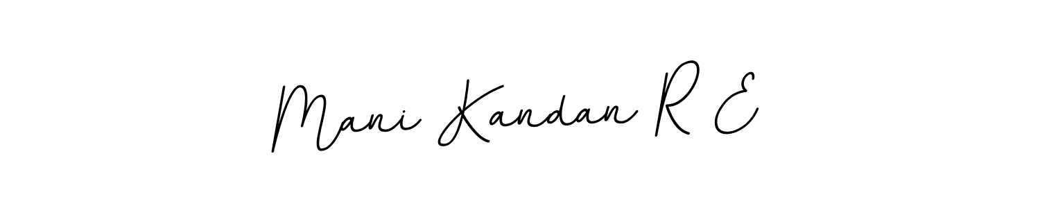 How to make Mani Kandan R E name signature. Use BallpointsItalic-DORy9 style for creating short signs online. This is the latest handwritten sign. Mani Kandan R E signature style 11 images and pictures png