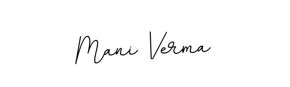 Design your own signature with our free online signature maker. With this signature software, you can create a handwritten (BallpointsItalic-DORy9) signature for name Mani Verma. Mani Verma signature style 11 images and pictures png