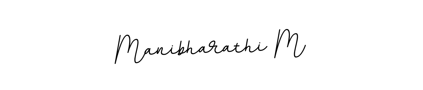Make a beautiful signature design for name Manibharathi M. With this signature (BallpointsItalic-DORy9) style, you can create a handwritten signature for free. Manibharathi M signature style 11 images and pictures png
