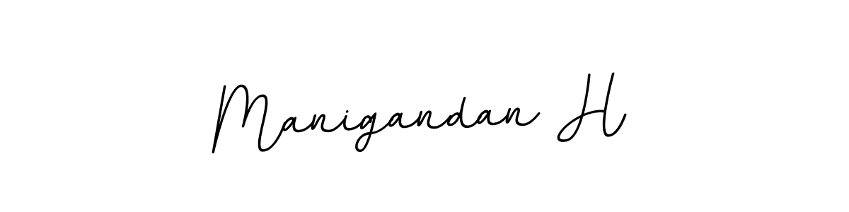 Create a beautiful signature design for name Manigandan H. With this signature (BallpointsItalic-DORy9) fonts, you can make a handwritten signature for free. Manigandan H signature style 11 images and pictures png