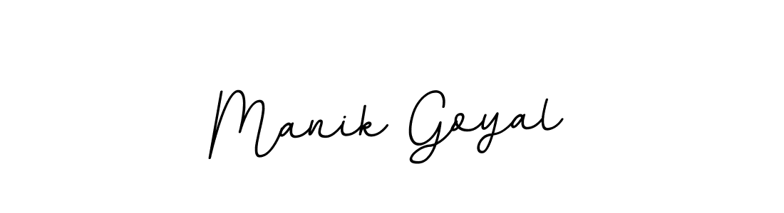 Design your own signature with our free online signature maker. With this signature software, you can create a handwritten (BallpointsItalic-DORy9) signature for name Manik Goyal. Manik Goyal signature style 11 images and pictures png