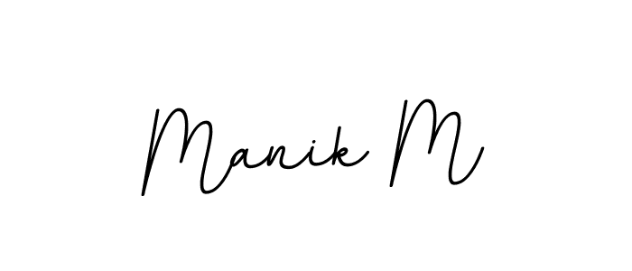 It looks lik you need a new signature style for name Manik M. Design unique handwritten (BallpointsItalic-DORy9) signature with our free signature maker in just a few clicks. Manik M signature style 11 images and pictures png