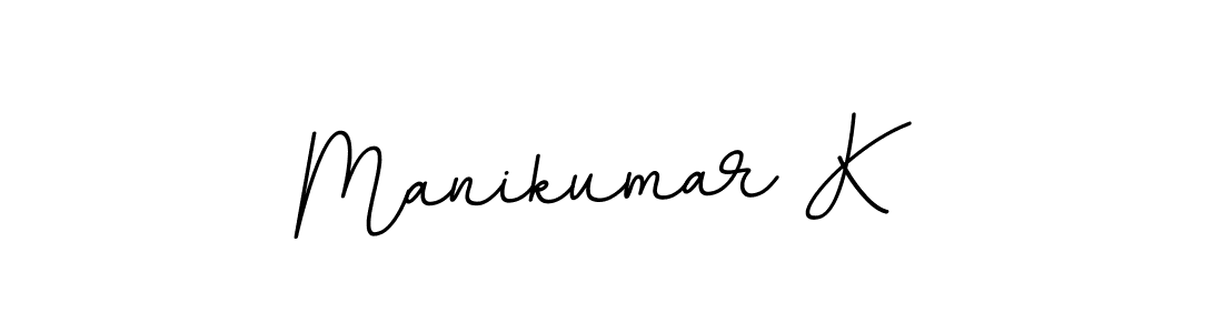 How to make Manikumar K name signature. Use BallpointsItalic-DORy9 style for creating short signs online. This is the latest handwritten sign. Manikumar K signature style 11 images and pictures png