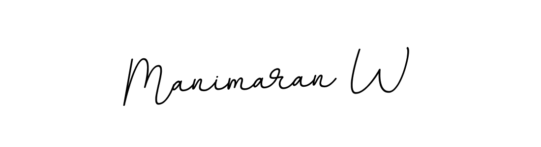 How to make Manimaran W name signature. Use BallpointsItalic-DORy9 style for creating short signs online. This is the latest handwritten sign. Manimaran W signature style 11 images and pictures png