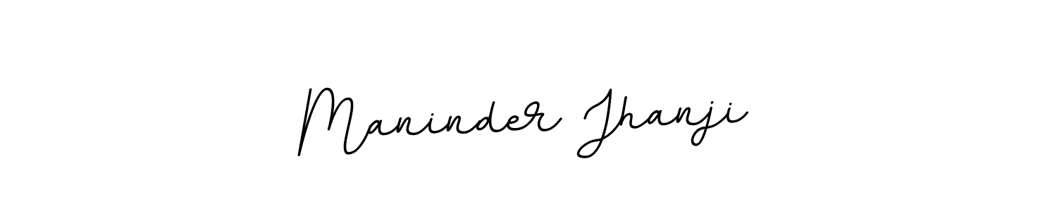 How to make Maninder Jhanji name signature. Use BallpointsItalic-DORy9 style for creating short signs online. This is the latest handwritten sign. Maninder Jhanji signature style 11 images and pictures png