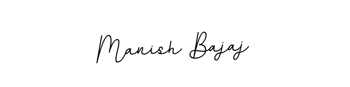 Use a signature maker to create a handwritten signature online. With this signature software, you can design (BallpointsItalic-DORy9) your own signature for name Manish Bajaj. Manish Bajaj signature style 11 images and pictures png