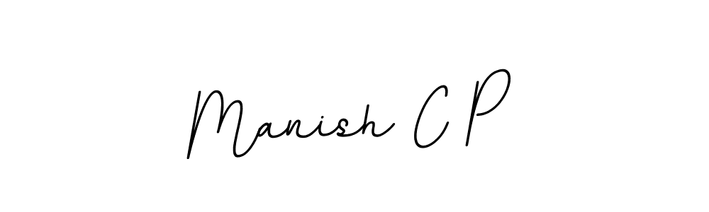 Make a beautiful signature design for name Manish C P. With this signature (BallpointsItalic-DORy9) style, you can create a handwritten signature for free. Manish C P signature style 11 images and pictures png