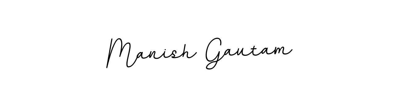 Make a beautiful signature design for name Manish Gautam. With this signature (BallpointsItalic-DORy9) style, you can create a handwritten signature for free. Manish Gautam signature style 11 images and pictures png