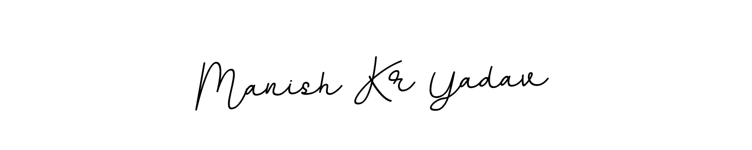 Make a beautiful signature design for name Manish Kr Yadav. With this signature (BallpointsItalic-DORy9) style, you can create a handwritten signature for free. Manish Kr Yadav signature style 11 images and pictures png