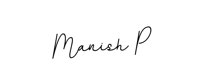 Use a signature maker to create a handwritten signature online. With this signature software, you can design (BallpointsItalic-DORy9) your own signature for name Manish P. Manish P signature style 11 images and pictures png