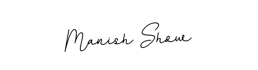 The best way (BallpointsItalic-DORy9) to make a short signature is to pick only two or three words in your name. The name Manish Show include a total of six letters. For converting this name. Manish Show signature style 11 images and pictures png