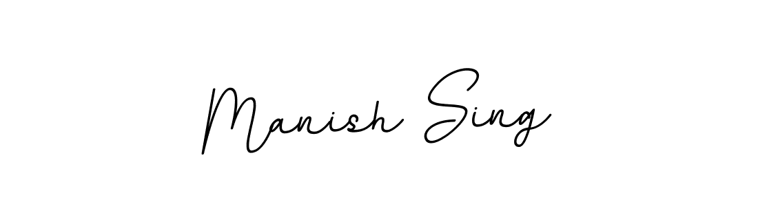 The best way (BallpointsItalic-DORy9) to make a short signature is to pick only two or three words in your name. The name Manish Sing include a total of six letters. For converting this name. Manish Sing signature style 11 images and pictures png