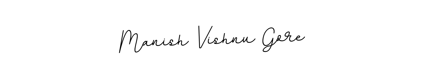 Use a signature maker to create a handwritten signature online. With this signature software, you can design (BallpointsItalic-DORy9) your own signature for name Manish Vishnu Gore. Manish Vishnu Gore signature style 11 images and pictures png