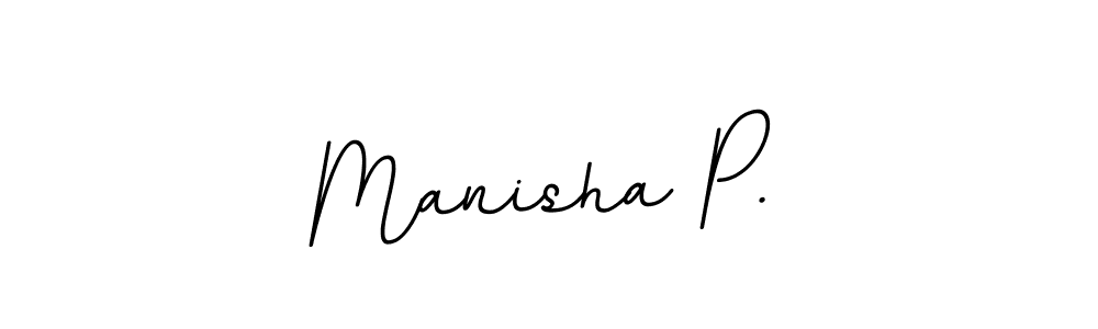 Design your own signature with our free online signature maker. With this signature software, you can create a handwritten (BallpointsItalic-DORy9) signature for name Manisha P.. Manisha P. signature style 11 images and pictures png