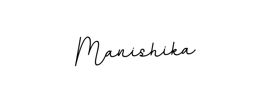 Design your own signature with our free online signature maker. With this signature software, you can create a handwritten (BallpointsItalic-DORy9) signature for name Manishika. Manishika signature style 11 images and pictures png
