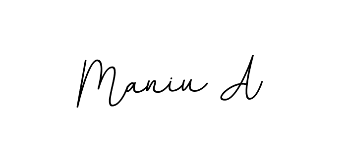 Use a signature maker to create a handwritten signature online. With this signature software, you can design (BallpointsItalic-DORy9) your own signature for name Maniu A. Maniu A signature style 11 images and pictures png