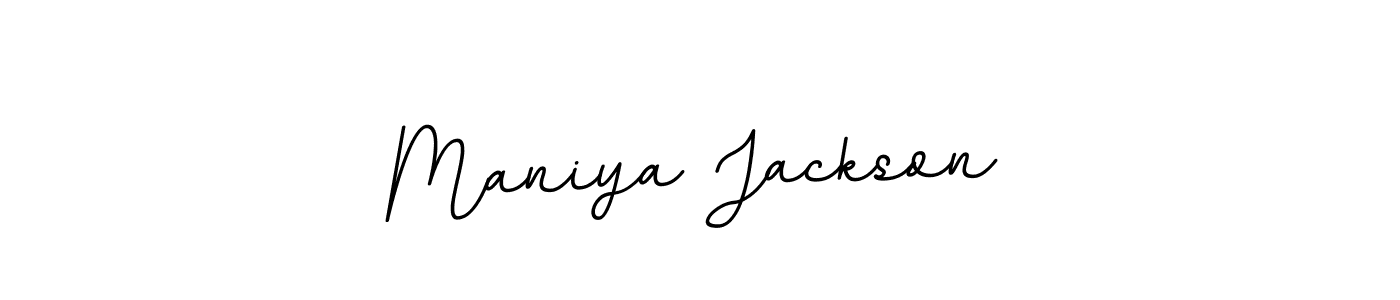 Make a beautiful signature design for name Maniya Jackson. With this signature (BallpointsItalic-DORy9) style, you can create a handwritten signature for free. Maniya Jackson signature style 11 images and pictures png