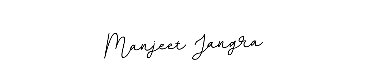 You should practise on your own different ways (BallpointsItalic-DORy9) to write your name (Manjeet Jangra) in signature. don't let someone else do it for you. Manjeet Jangra signature style 11 images and pictures png