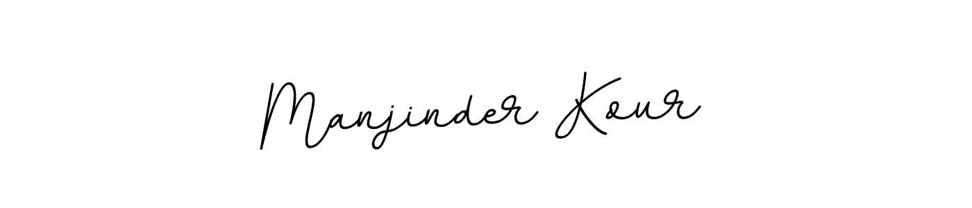 Design your own signature with our free online signature maker. With this signature software, you can create a handwritten (BallpointsItalic-DORy9) signature for name Manjinder Kour. Manjinder Kour signature style 11 images and pictures png