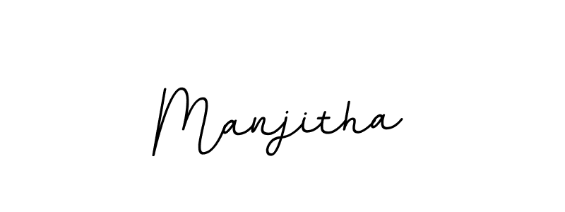 Design your own signature with our free online signature maker. With this signature software, you can create a handwritten (BallpointsItalic-DORy9) signature for name Manjitha. Manjitha signature style 11 images and pictures png