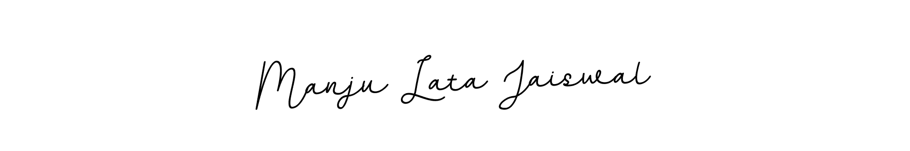 Design your own signature with our free online signature maker. With this signature software, you can create a handwritten (BallpointsItalic-DORy9) signature for name Manju Lata Jaiswal. Manju Lata Jaiswal signature style 11 images and pictures png
