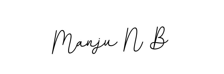 Make a beautiful signature design for name Manju N B. With this signature (BallpointsItalic-DORy9) style, you can create a handwritten signature for free. Manju N B signature style 11 images and pictures png