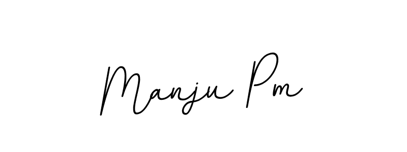 Design your own signature with our free online signature maker. With this signature software, you can create a handwritten (BallpointsItalic-DORy9) signature for name Manju Pm. Manju Pm signature style 11 images and pictures png