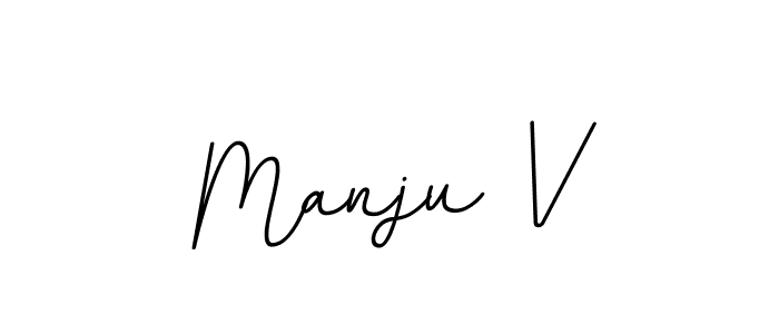 Create a beautiful signature design for name Manju V. With this signature (BallpointsItalic-DORy9) fonts, you can make a handwritten signature for free. Manju V signature style 11 images and pictures png