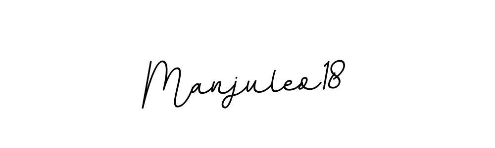 How to make Manjuleo18 name signature. Use BallpointsItalic-DORy9 style for creating short signs online. This is the latest handwritten sign. Manjuleo18 signature style 11 images and pictures png