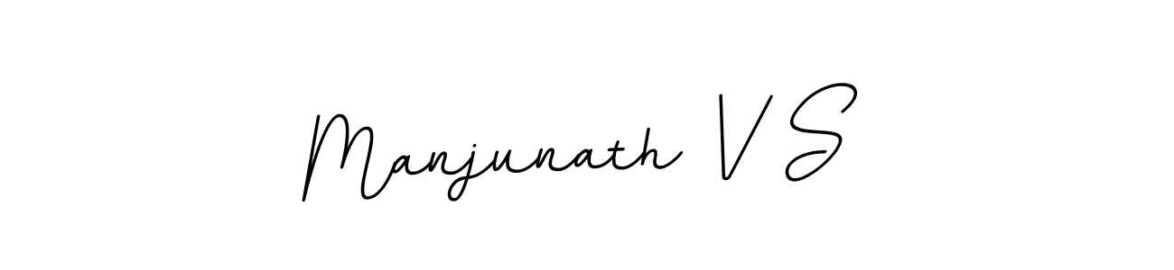 Use a signature maker to create a handwritten signature online. With this signature software, you can design (BallpointsItalic-DORy9) your own signature for name Manjunath V S. Manjunath V S signature style 11 images and pictures png