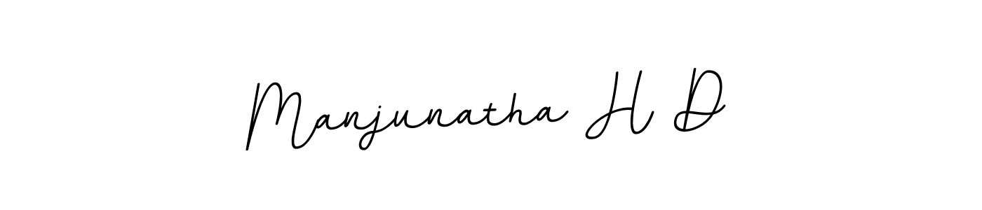 Make a beautiful signature design for name Manjunatha H D. With this signature (BallpointsItalic-DORy9) style, you can create a handwritten signature for free. Manjunatha H D signature style 11 images and pictures png