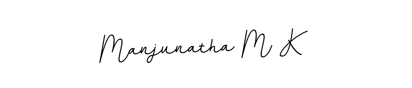 Design your own signature with our free online signature maker. With this signature software, you can create a handwritten (BallpointsItalic-DORy9) signature for name Manjunatha M K. Manjunatha M K signature style 11 images and pictures png