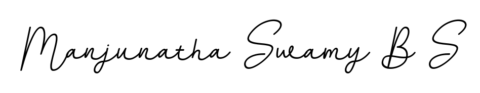 Quickly download Manjunatha Swamy B S name signature in high-resolution PNG using BallpointsItalic-DORy9 style. Ready to insert into PDFs and online applications. Manjunatha Swamy B S signature style 11 images and pictures png