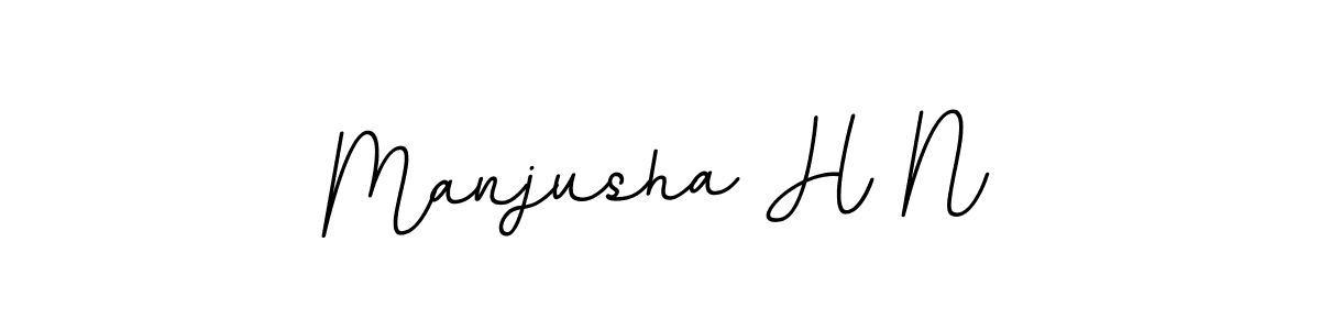 Create a beautiful signature design for name Manjusha H N. With this signature (BallpointsItalic-DORy9) fonts, you can make a handwritten signature for free. Manjusha H N signature style 11 images and pictures png
