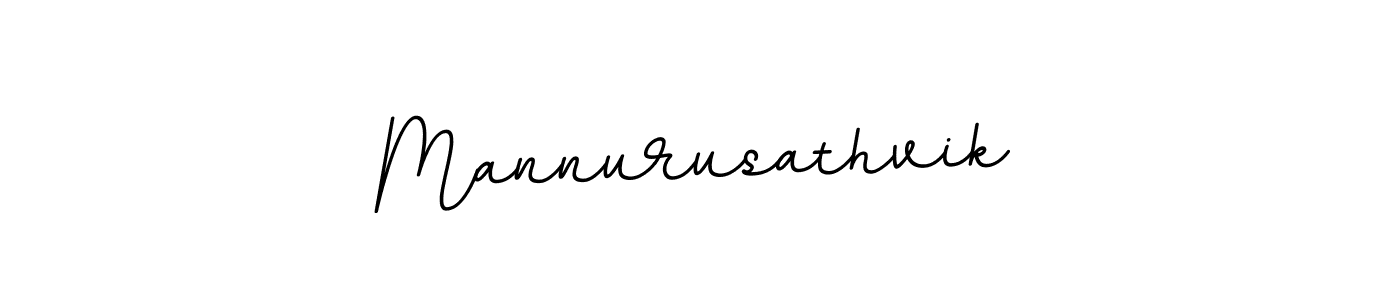 How to make Mannurusathvik name signature. Use BallpointsItalic-DORy9 style for creating short signs online. This is the latest handwritten sign. Mannurusathvik signature style 11 images and pictures png