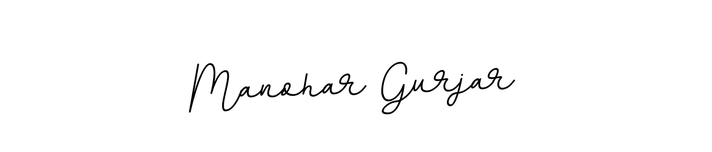 Use a signature maker to create a handwritten signature online. With this signature software, you can design (BallpointsItalic-DORy9) your own signature for name Manohar Gurjar. Manohar Gurjar signature style 11 images and pictures png