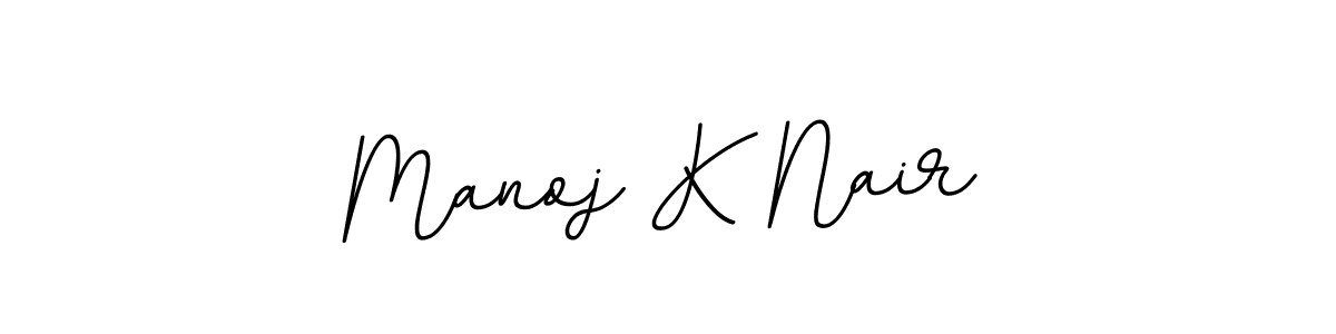 Design your own signature with our free online signature maker. With this signature software, you can create a handwritten (BallpointsItalic-DORy9) signature for name Manoj K Nair. Manoj K Nair signature style 11 images and pictures png