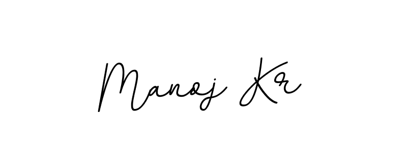 Make a beautiful signature design for name Manoj Kr. With this signature (BallpointsItalic-DORy9) style, you can create a handwritten signature for free. Manoj Kr signature style 11 images and pictures png