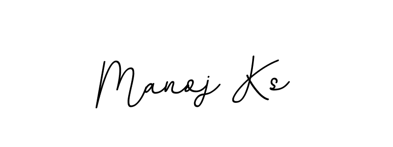 The best way (BallpointsItalic-DORy9) to make a short signature is to pick only two or three words in your name. The name Manoj Ks include a total of six letters. For converting this name. Manoj Ks signature style 11 images and pictures png