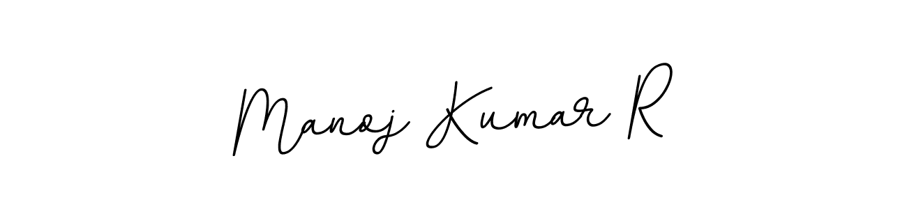 You should practise on your own different ways (BallpointsItalic-DORy9) to write your name (Manoj Kumar R) in signature. don't let someone else do it for you. Manoj Kumar R signature style 11 images and pictures png