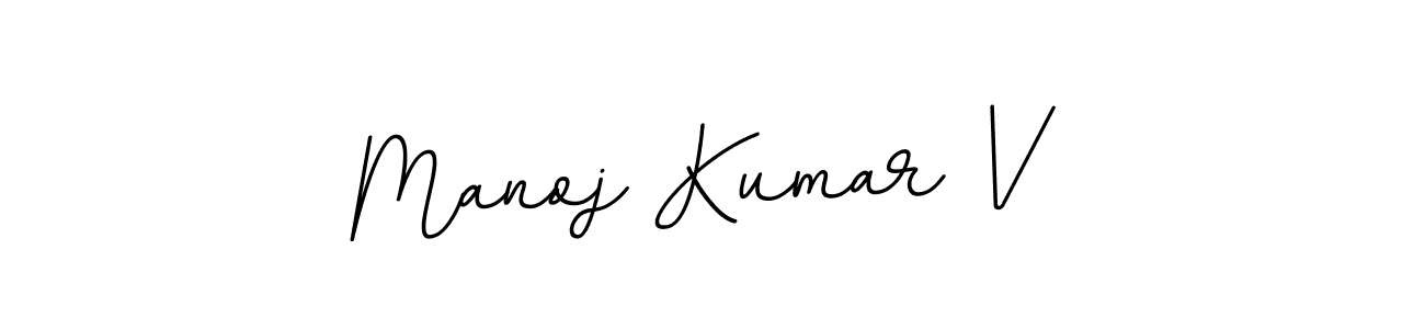 Manoj Kumar V stylish signature style. Best Handwritten Sign (BallpointsItalic-DORy9) for my name. Handwritten Signature Collection Ideas for my name Manoj Kumar V. Manoj Kumar V signature style 11 images and pictures png