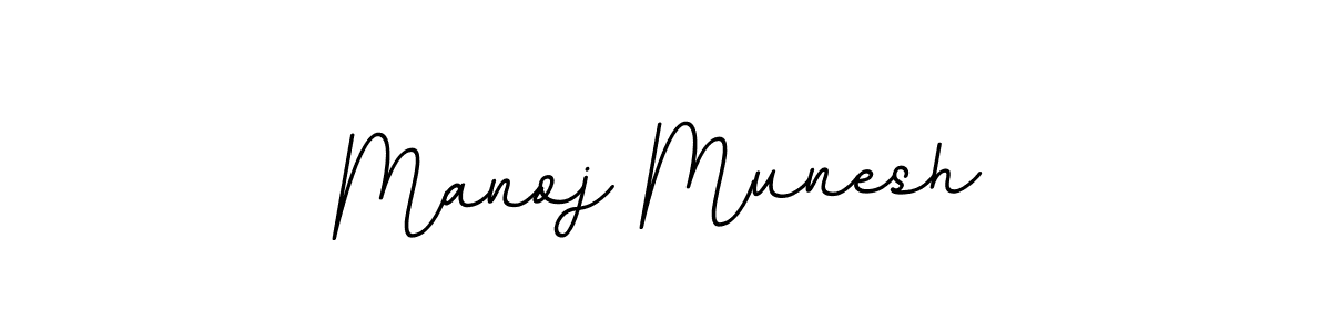 Make a beautiful signature design for name Manoj Munesh. With this signature (BallpointsItalic-DORy9) style, you can create a handwritten signature for free. Manoj Munesh signature style 11 images and pictures png