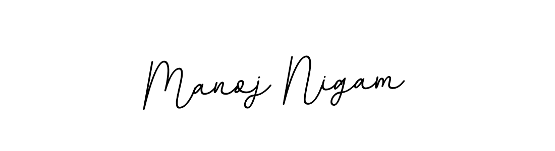 Make a beautiful signature design for name Manoj Nigam. With this signature (BallpointsItalic-DORy9) style, you can create a handwritten signature for free. Manoj Nigam signature style 11 images and pictures png