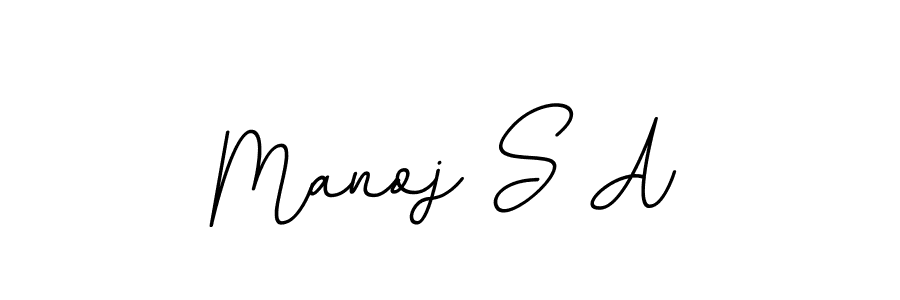 Use a signature maker to create a handwritten signature online. With this signature software, you can design (BallpointsItalic-DORy9) your own signature for name Manoj S A. Manoj S A signature style 11 images and pictures png