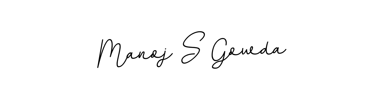 Design your own signature with our free online signature maker. With this signature software, you can create a handwritten (BallpointsItalic-DORy9) signature for name Manoj S Gowda. Manoj S Gowda signature style 11 images and pictures png